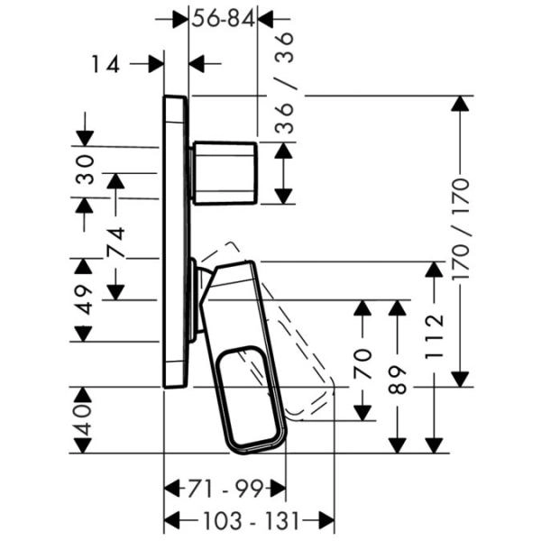 Axor Urquiola 11425000 Смеситель на ванну встроенный для 01800180