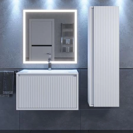 Тумба под раковину Uperwood Next Premium подвесная, 70 см, белая, 1 ящик