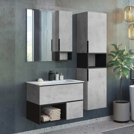 Шкаф-колонна Comforty Франкфурт-40 00-00006505 бетон светлый