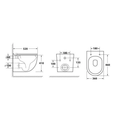 Унитаз подвесной безободковый OWL Eld Cirkel-H с сиденьем DP микролифт TOWLT190101 система смыва Торнадо