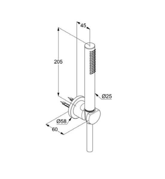 Душевой гарнитур KLUDI NOVA FONTE Puristic 2085039-15 черный