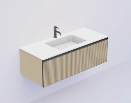 QUATRO 1 120CM тумба Boheme рифл DAPHNE профиль ANTHRACITE + внутр. подсв. 790-M1-120-RIB-D-A-LED