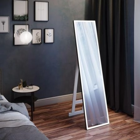 Зеркало Континент Tower Black LED 450x1750 напольное гримерное с подсветкой ЗЛП1095