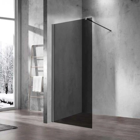 Душевая перегородка Vincea Walk-In VSW-1H110CGGM, 1100*2000, вороненая сталь, стекло тонированное