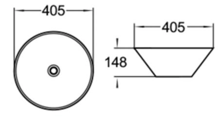 Раковина SantiLine SL-1042 40,5x40,5 на столешницу керамическая Белый
