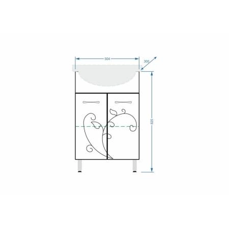 Тумба под умывальник Stella Polar Фантазия 55, Уют 55