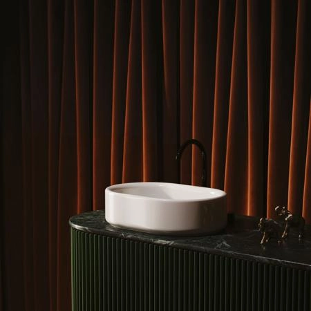 Artceram Wonder Раковина накладная 55х37см., без отв., покр SANIGLAZE, цвет: белый