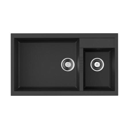 Кухонная мойка Omoikiri Tedori 86-2-LB-BL Tetogranit/черный 4993932