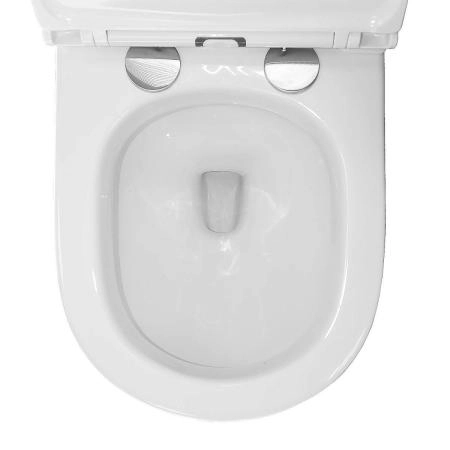 Унитаз импульсный Azario AZ-102 полукруглый 360х570х450 напольный, быстросъемное сиденье микролифт