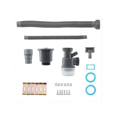 Кухонная мойка Gappo GS5050-6 500x500x215mm 0.8мм с коландером Черный