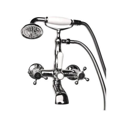 Смеситель Magliezza CLASSICO 50106-3-cr на ванну в комплекте с лейкой TL-3-cr хром