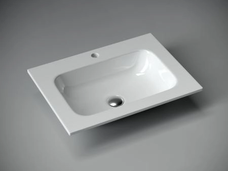 Раковина накладная Grace прямоугольная, с отверстием под смеситель, 610*457*137 мм, цвет белый