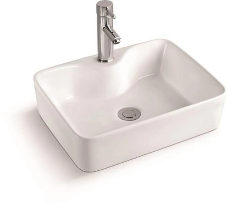 Раковина SantiLine SL-1011 48x37 на столешницу керамическая Белый