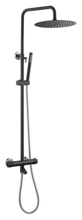 Стойка для душа Boheme c термостатом UNO Black Chrome 468-T-BCR