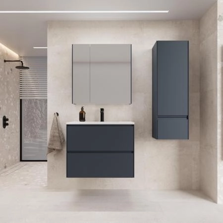 Тумба подвесная Style Line ЛИМА70 эмаль, под раковину LINE 70, 2 ящ., PLUS, графит