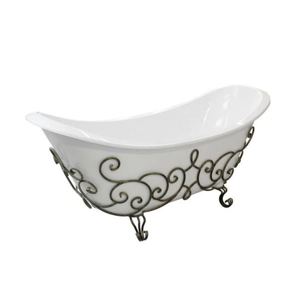 Кованая подставка для ванны Эстет Скарлет (патина)