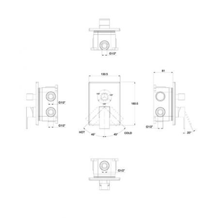 Смеситель для ванны KAISER Sonat (34122) хром