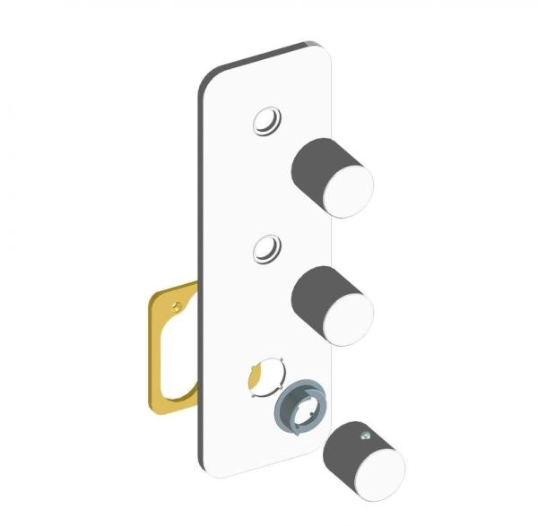 Термостат для ванны с душем Bossini Oki Z031204.021, золото