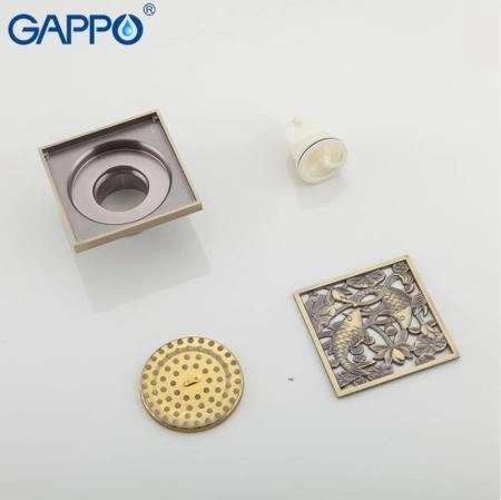 Душевой трап Gappo G81002-4 бронза 100x100мм
