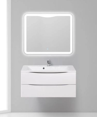 Тумба под раковину Belbagno MARINO Bianco Opaco подвесная 1000x445x500 MARINO-1000-2C-SO-BO-P