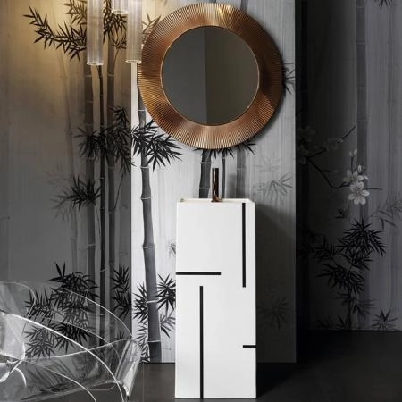 Laufen Kartell Зеркало круглое d=78см, настенное, без подсветки, цвет: медь