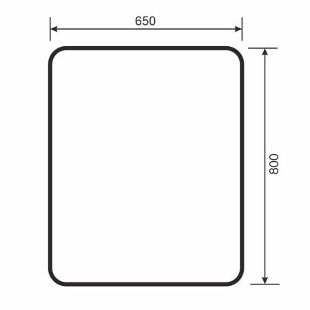 Зеркало для ванной с подсветкой Uperwood Modul 65*80 см, бесконтактный сенсор, антизапотевание, черное, холодная подсветка
