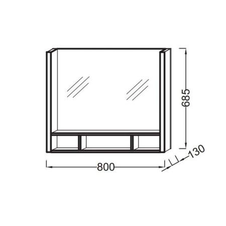 Зеркало Jacob Delafon TERRACE EB1181-NF 80 см с подсветкой