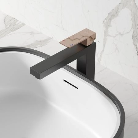 Смеситель NT BAGNO NT9001HBG ADIGO HBG для раковины черный матовый