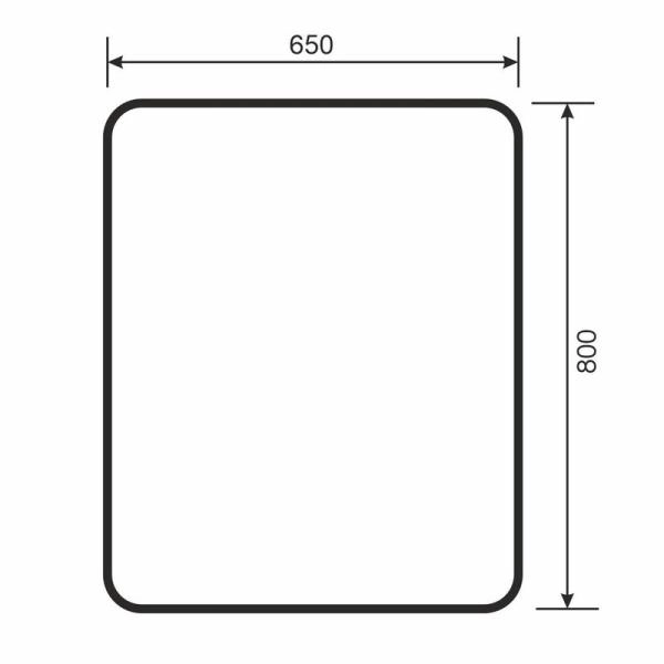 Зеркало для ванной с подсветкой Uperwood Modul 65*80 см, бесконтактный сенсор, антизапотевание, черное, холодная подсветка
