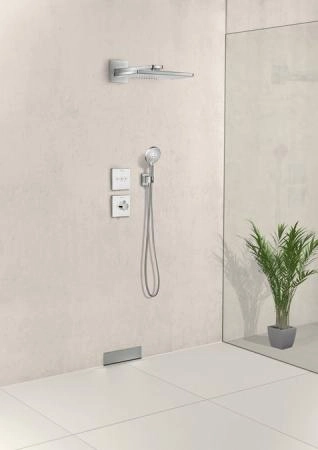 Верхний душ Hansgrohe Rainmaker Select 24005400 460x300 2jet, для (01800180) хром/белый