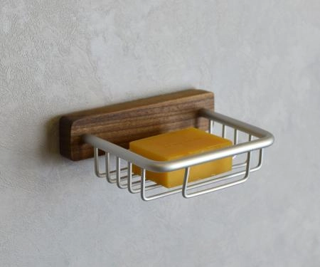 Мыльница подвесная настенная матовый хром BRONZE DE LUXE Forest (10703C ) хром-темное дерево