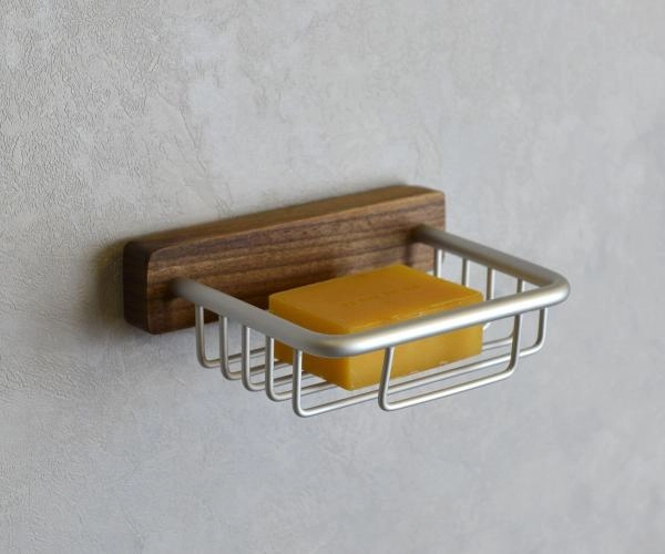 Мыльница подвесная настенная матовый хром BRONZE DE LUXE Forest (10703C ) хром-темное дерево