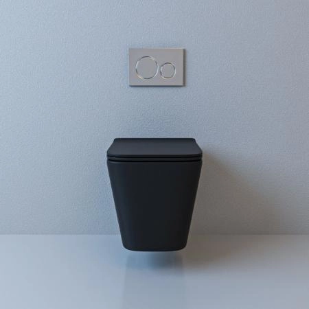 Унитаз ESBANO GARTEZ черный матовый безободковый подвесной 510x345x340