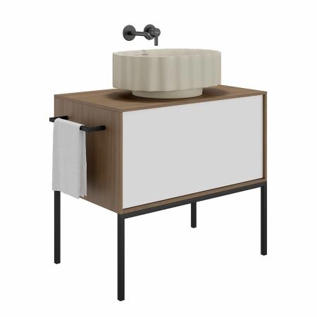 Ножка Kerama Marazzi ATOLLO АТОЛЛО ATlg.80\MH 80 высокая металлическая, черная матовая