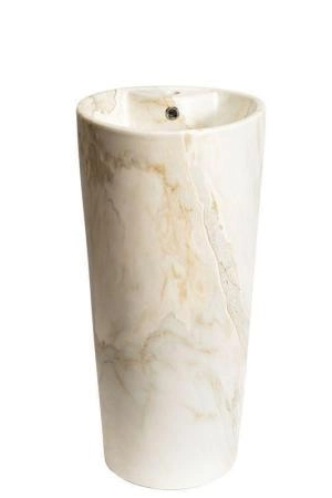 Раковина SantiLine SL-4007 41x41 напольный керамическая под мрамор, матовая