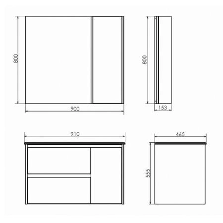 Тумба с раковиной Comforty Бремен-90 дуб белый