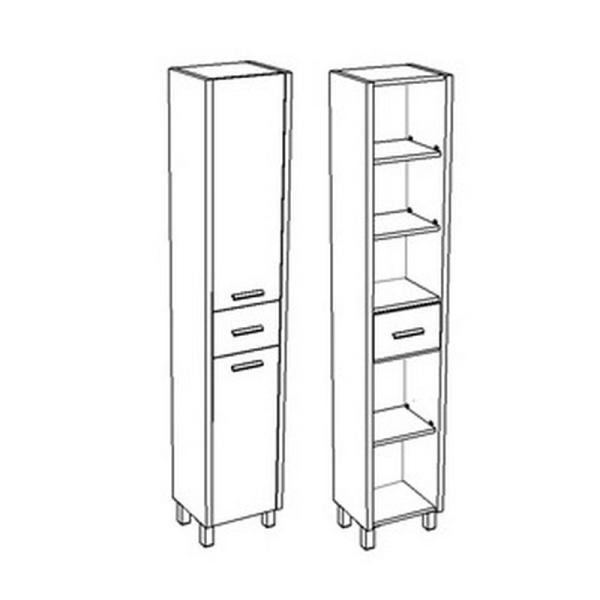 Шкаф-пенал Corozo Верона 35, антик