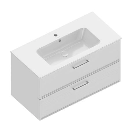 Тумба Kerama Marazzi PIANO CLASSIC ПИАНО КЛАССИК PIA.CL.95\WHT.M подвесная 95 см, 2 ящика, ясень белый матовый