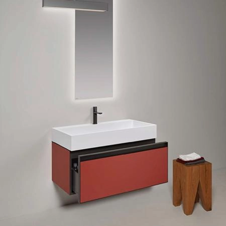 Antonio Lupi Atelier Комплект подвесной мебели 90х50хh37.5см, с раковиной, с 1 ящиком, цвет: Terracotta goffrato