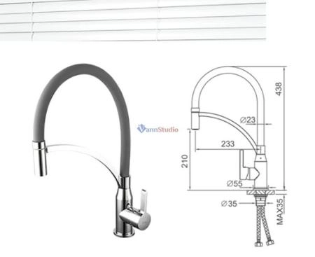 Смеситель для кухни Frap F4552 хром