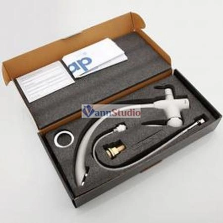 Смеситель для кухни Frap F4399-8 с краном для фильтр/воды белый