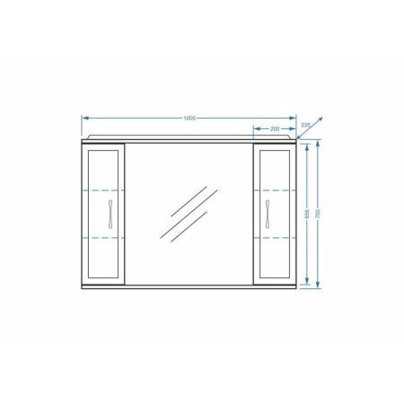 Зеркало-шкаф Stella Polar Концепт 100/С