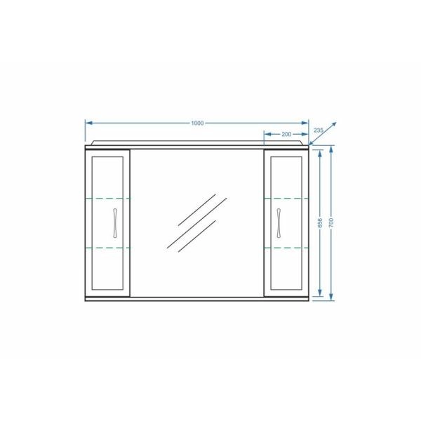 Зеркало-шкаф Stella Polar Концепт 100/С