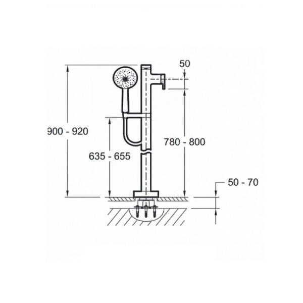 Смеситель Jacob Delafon COMPOSED E73087-CP для ванны хром