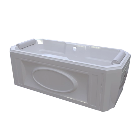 Ванна "ФЕРНАНДО" (чаша, рама-подставка на декоративных ножках, комплект панелей, подголовник - 2 шт., исполнение золото)