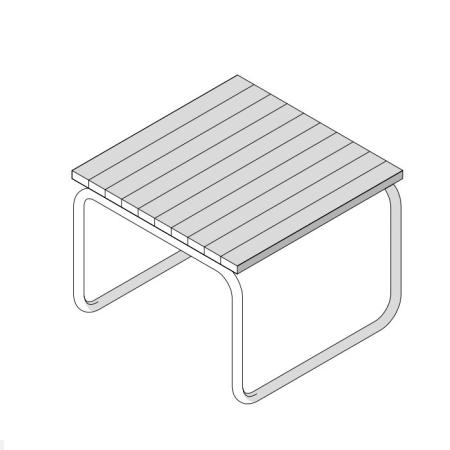 Effegibi Скамейка для ног для хаммам 45x45x35см, цвет: тиковое дерево