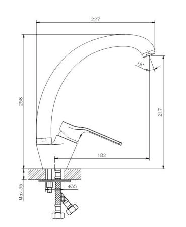 Смеситель Koller Pool STREAM для кухни