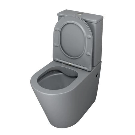 Унитаз Grossman GR-4480GLMS Color (620*365*810) СВЕТЛО-СЕРЫЙ МАТОВЫЙ напольный Безободковыйс