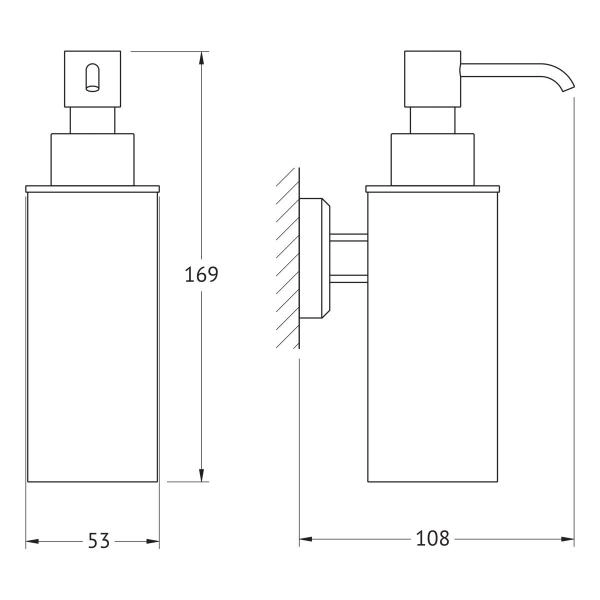 Дозатор жидкого мыла  ARTWELLE Hagel 9932 хром