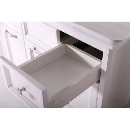 Тумба под раковину ASB-Woodline Гранда 105 Белый (патина серебро)